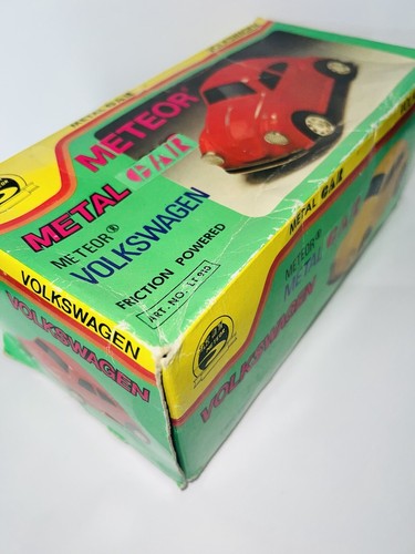 Meteor Metal Tinplate Car Friction Driven Volkswagen Original Box VTG EXCELLENT - Picture 8 of 14