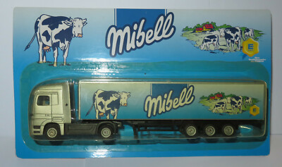 GRELL HO 1/87 TRUCK TRUCK TRAILER MB MERCEDES ACTROS EDEKA MIBELL COW MILK
