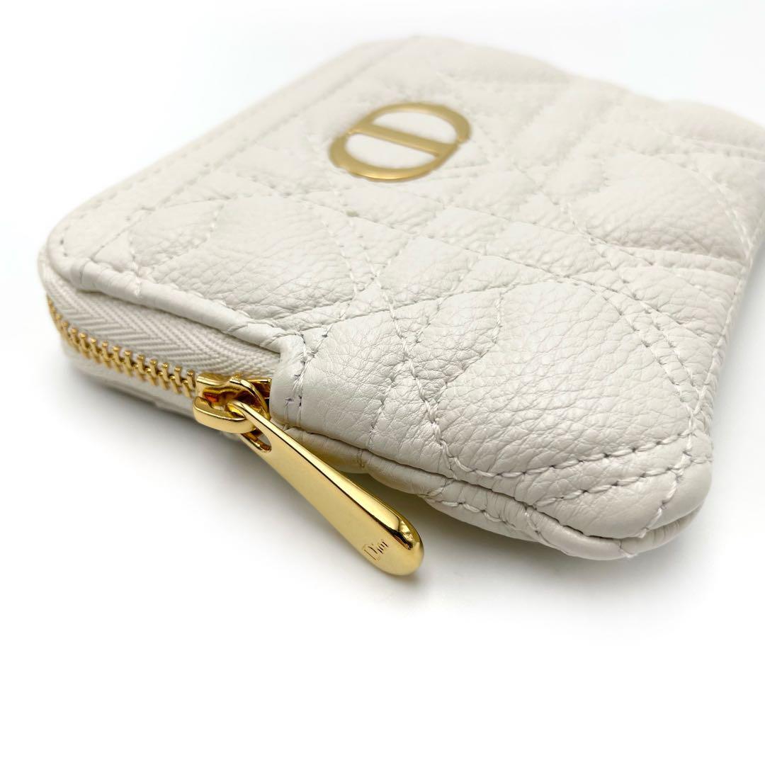 Dior Caro Lavender ウォレット Dior Caro Lavender Wallet Black Supple Cannage Calfskin | DIOR