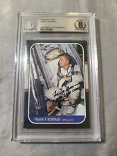 Frank Borman Signed Card With Apollo 8 CDR Inscription 1/1 Novaspace Ultra RARE 