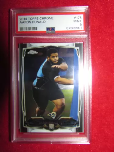 2014 Topps Chrome 175 AARON DONALD  ROOKIE  MINT PSA 9