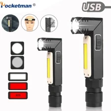 Super Bright 55000LM LED Flashlight USB Rechargeable 5Modes Magnet Torch Light