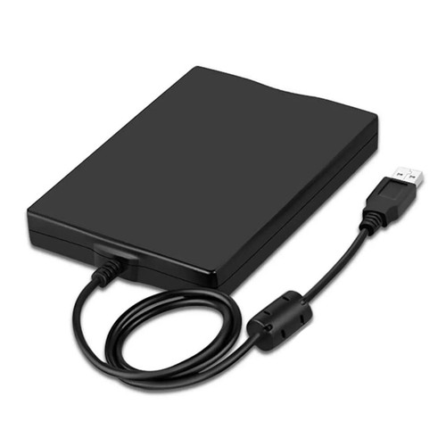 Black USB 2.0 External Floppy Disk Drive 3.5" 1.44MB For Mac Laptop Windows PC - Afbeelding 8 van 10