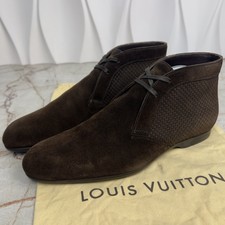 Louis Vuitton Ankle Chukka Boots Brown Suede ...