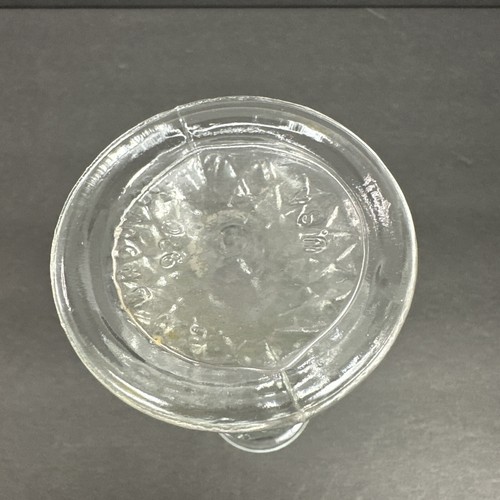E.O. vintage Brody Co C-920 vaso bocciolo vetro trasparente stile reticolo diamantato usato in ottime condizioni clessidra - Foto 4 di 8