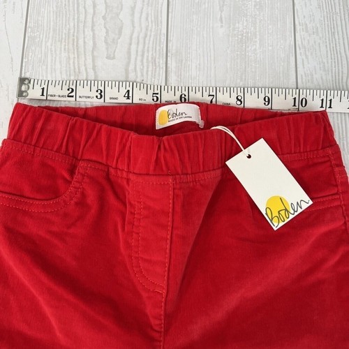 Mini Boden NWT Red Corduroy Pants 9 Kids Lightweight Pull On Stretch - Picture 2 of 6
