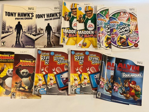 Lot of 7Nintendo WiiManuals/Cover Art/- This Lot Has Cover Art And Manuals