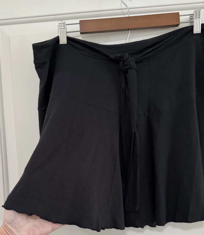 Mujer Merona Cubierta Elástica Envolvente Falda Corbata Negra-Sin Fondo de Natación XL Foto 3 de 4