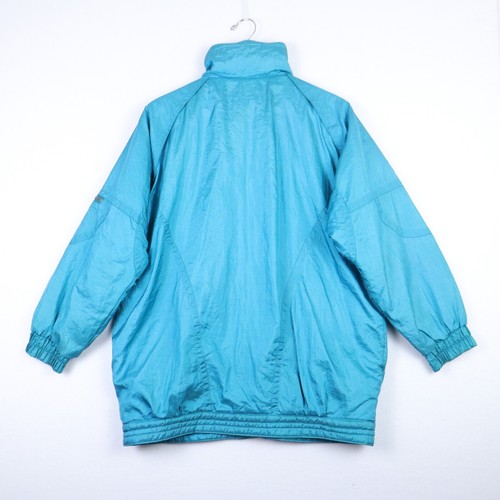 Vintage Pacific Trail Windbreaker Jacket Coat Full Zip Teal Blue Mens Large 80's - Picture 2 of 13