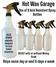 Acid Resistant Trigger Sprayer Chemical Resistant 32oz Plastic Spray Bottle 8-Pk