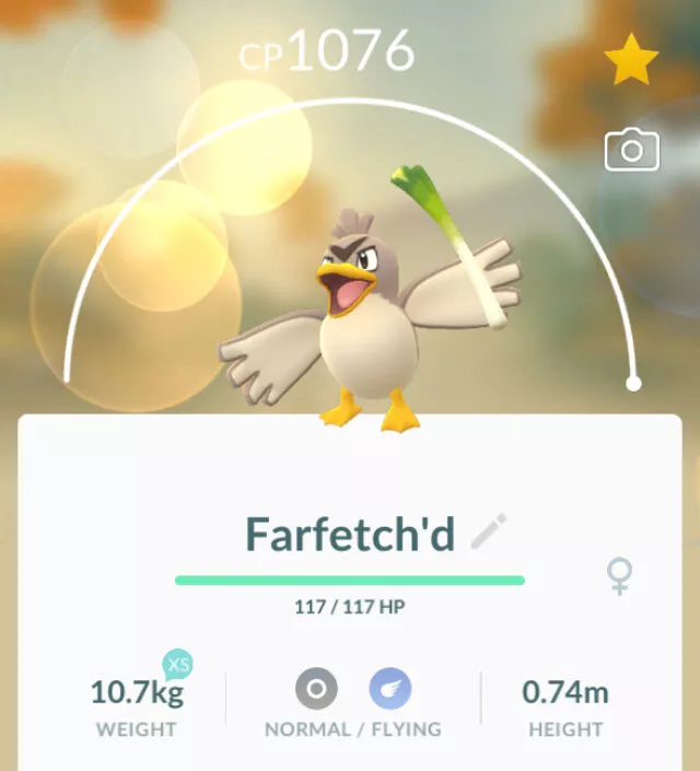 Pokémon Go high level 35 ! Farfetchd/ Farfetch'd!High level !~ fast  delivery~