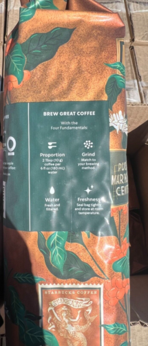 Café descafeinado en grano entero Starbucks, lugar de lucio 1 lb cada paquete de 6 ¡consulta BB! - Imagen 3 de 4