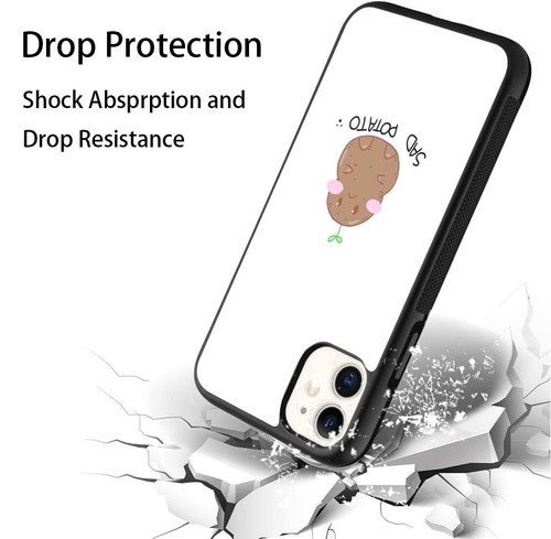 Sad Potato Cartoon For iPhone SE XS XR Max 5 6 7 8 Plus Anti scratch Cover - Picture 19 of 25