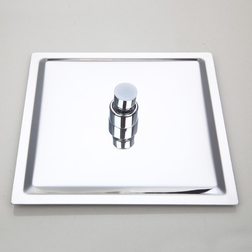 Juego de grifo mezclador de válvulas mezcladoras de brazo de control de ducha de lluvia LED de baño de 8" montaje en pared - Imagen 6 de 9