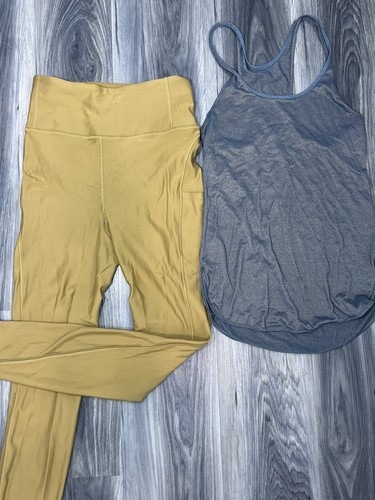 Lululemon Athletica forrado 6 y tanque azul brillante conjunto para mujer C120 - Imagen 2 de 14