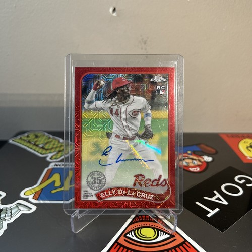 Elly De La Cruz 2024 RC RED AUTO /5 Topps chrome 1989 35th anniversary