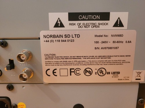 Moniteur Noir NORBAIN SD LTD Vista NVM9BD Notice + câble alimentation FR et GB - Picture 9 of 13
