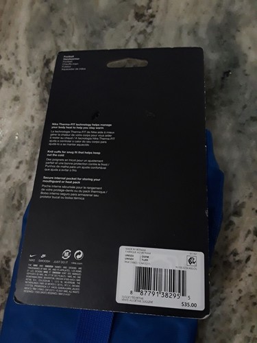 Nike Therma-Fit Handwarmer One Size Fits Most Royal Blue New With Tags - Picture 4 of 12