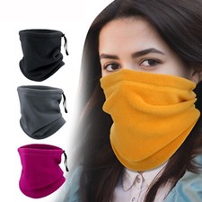 Winter Neck Warmer Gaiter Adjustable Windproof Fleece Face Mask for Men Women