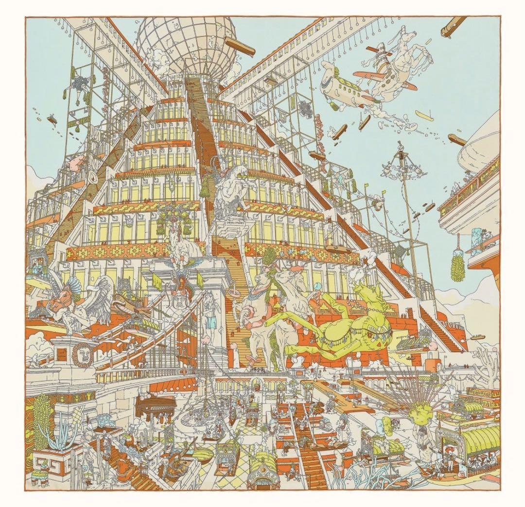 エルメス LA LEGENDE DU CHEVAL A PLUMESカレスカーフ Hermes Silk Scarf La Legende du Cheval a Plumes - My Little