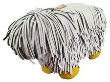 Designer Handtasche Wuschel Hund Weiß - Clutch Tasche zum Ausgehen