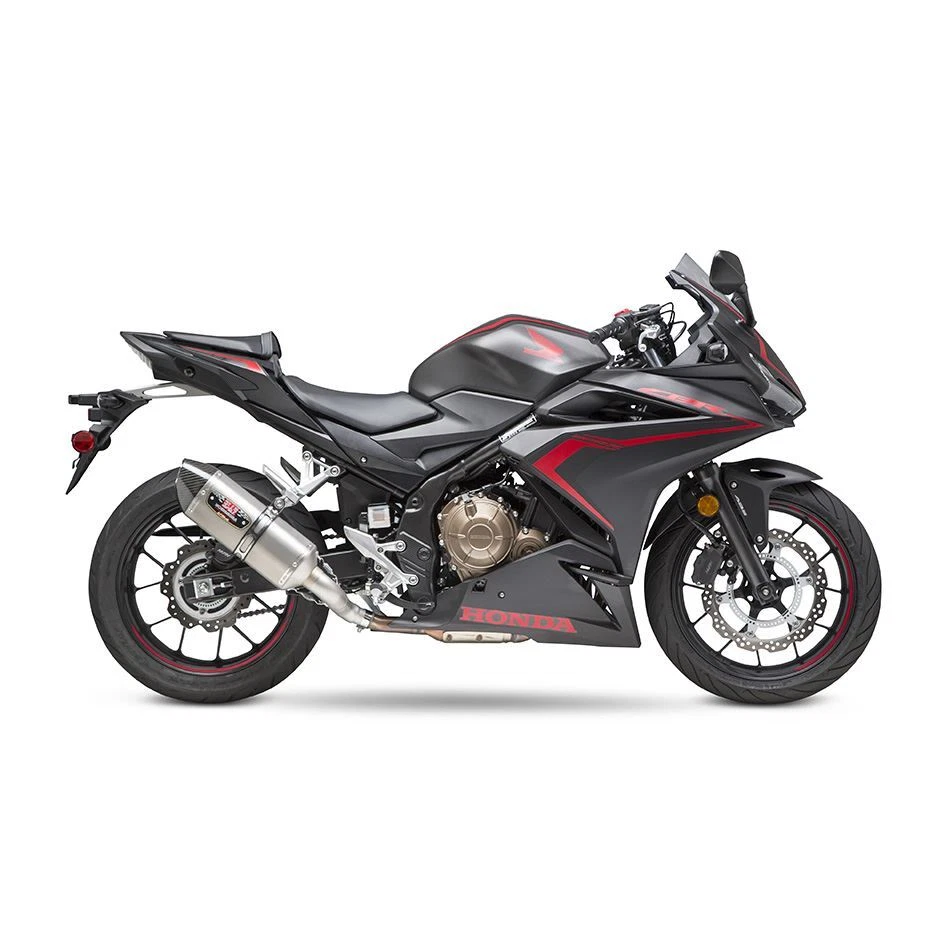 Escape Yoshimura acero inoxidable R77 sin cordones carrera Honda CBR500R 2016-2021 Foto 3 de 4