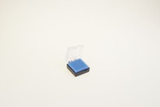 Plastic stone box 34x34x15 mm transparent lid stone holder smallware