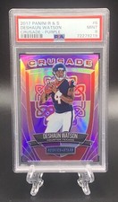 Deshaun Watson 2017 Panini Rookie & Stars PURPLE Crusade RC /49 PSA 9 Browns