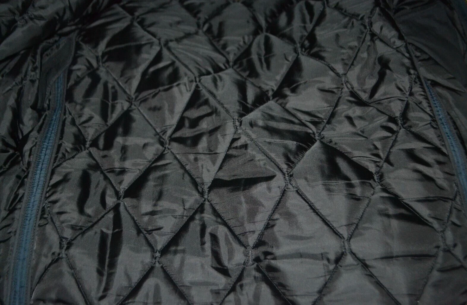 Giacca Coach donna nera trapuntata full zip con cappuccio taglia L