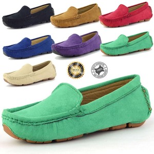 Boy-039-s-Slip-On-Casual-Loafers-Round-soft-Toe-Flats-Genuine-Suede-Shoes