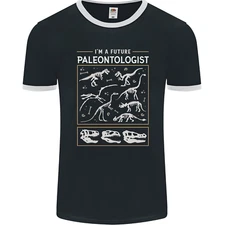 Future Palaeontologist Dinosaurs T-Rex Mens Ringer T-Shirt FotL