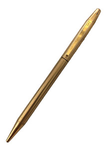 Preowned Goldtone Ballpoint Twist Pen that Clicks into Place