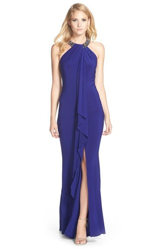 Eliza J Jerseykleid mit Perlenausschnitt (Größe 6)*