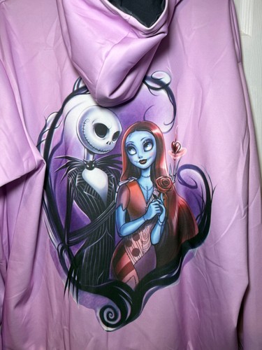 Jack & Sally Nightmare Before Christmas HOODIE All Over Print-Pink - Picture 6 of 8