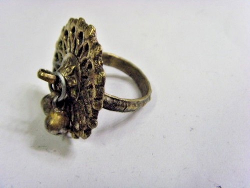 Antiker Nomaden Tribal riesiger Sunburst Fruchtbarkeit BH Ring um 1800 9,5 Gr. 50226 - Bild 4 von 7