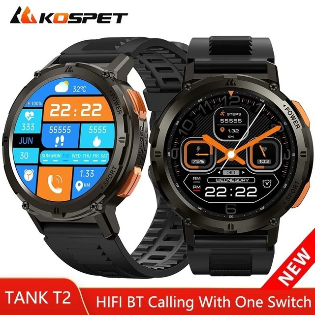 Original KOSPET TANK T2 Ultra Military Smart Watch Men Fitness Watches Tracker Original KOSPET TANK T2 Ultra Military Smart Watch Men Fitness Watches Tracker