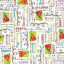 Party On Fabric by Quilting Treasures,100 cotton, 1649-2356-Z, BTY