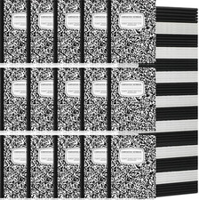 Bulk 60 Pack B5 College Ruled Composition Notebooks - Marble Covers, 50 Sheets