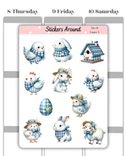 Easter Decorative Stickers #5, Journaling, Scrapbooking Sticker, Planner Sticker