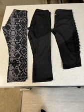 Lululemon leggings bundle of three black size 8