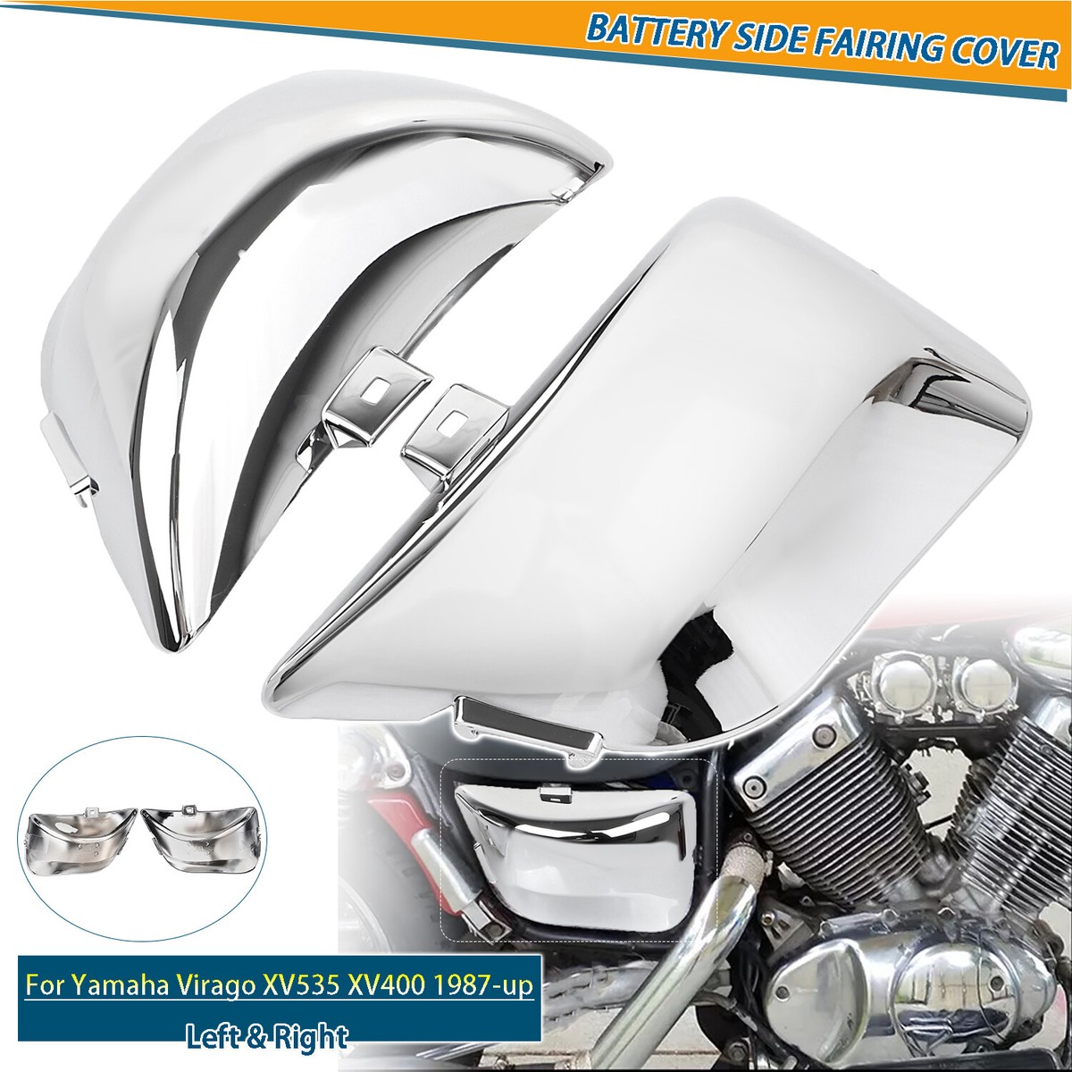 Left Right Side Battery ABS Panel Cover Parts For Yamaha Virago