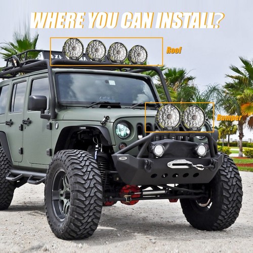 Auxbeam 9'' 270W 37776LM 360-PRO SERIES OFFROAD LED DRIVING LIGHTS for JEEP JL - Picture 11 of 12
