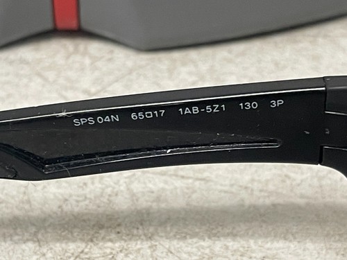 PRADA Linea Rossa SPS04N 1AB-5Z1 Black Sunglasses Made in Italy Frame Only - Picture 6 of 8