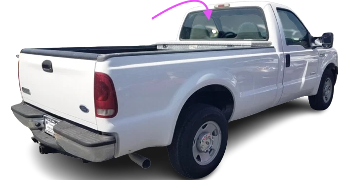 Fits:1999-2007 Ford F Series SUPER DUTY 250 350 450-750 Back Window Glass-CLEAR - Image 2 of 4