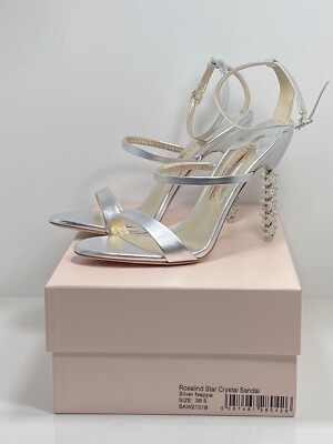 Sophia Webster Rosalind Crystal-Star Heel Metallic Leather