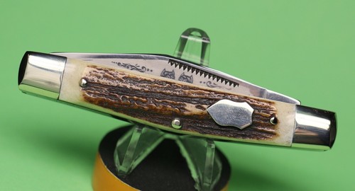 Nice! Bulldog Brand 5th Generation Hand Made Stag 3-Blade Stockman Pocket Knife - Picture 18 of 23