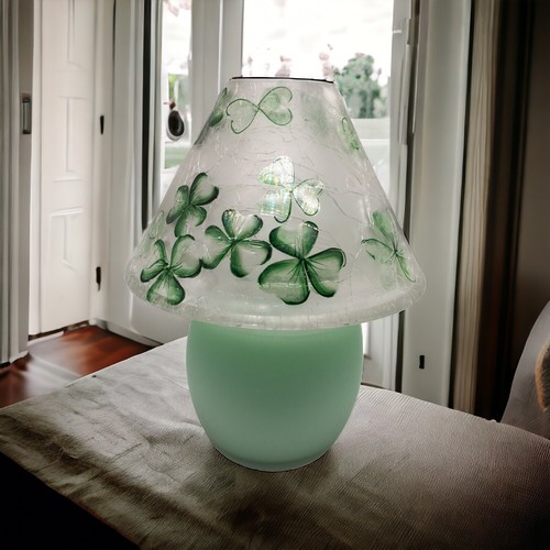 Illuminations Retired Candle Island Flowers + Crackled Glass Shade CELTIC DREAMS - Picture 15 of 21
