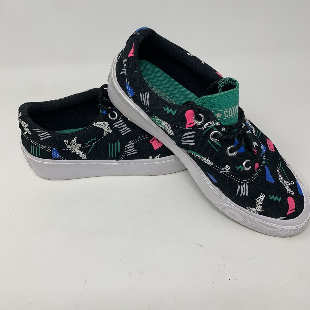 Converse 80s Print SKID GRIP Canvas Black Multi Print Low Sneaker 