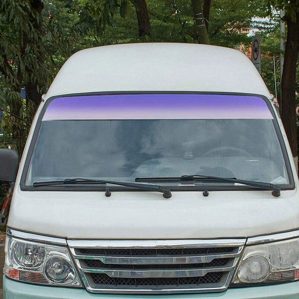 Parabrisas delantero para automóvil parasol hágalo usted mismo tiras película de tinte sombra UV banner accesorios Foto 4 de 4