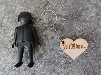 Heart Keychain - I Love You More Than Yesterday, Less Than Tomorrow.''